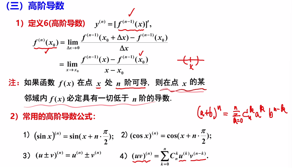 一元函数微分学的计算