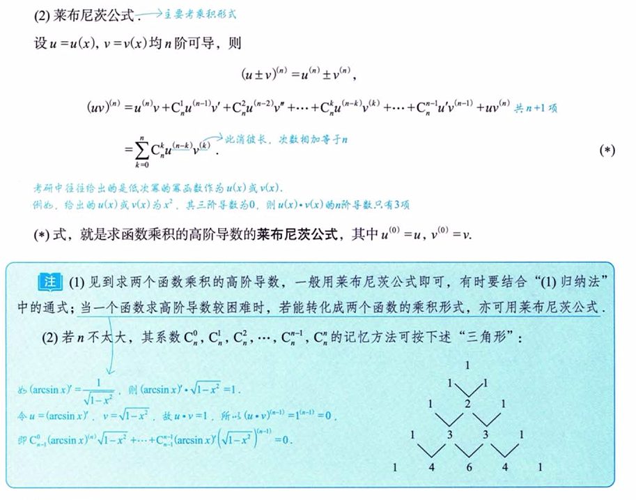 一元函数微分学的计算