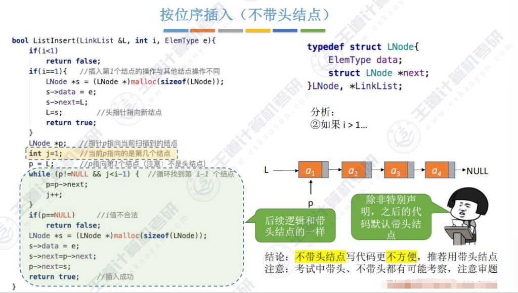第二章数据结构线性表 - 单链表的插入和删除操作