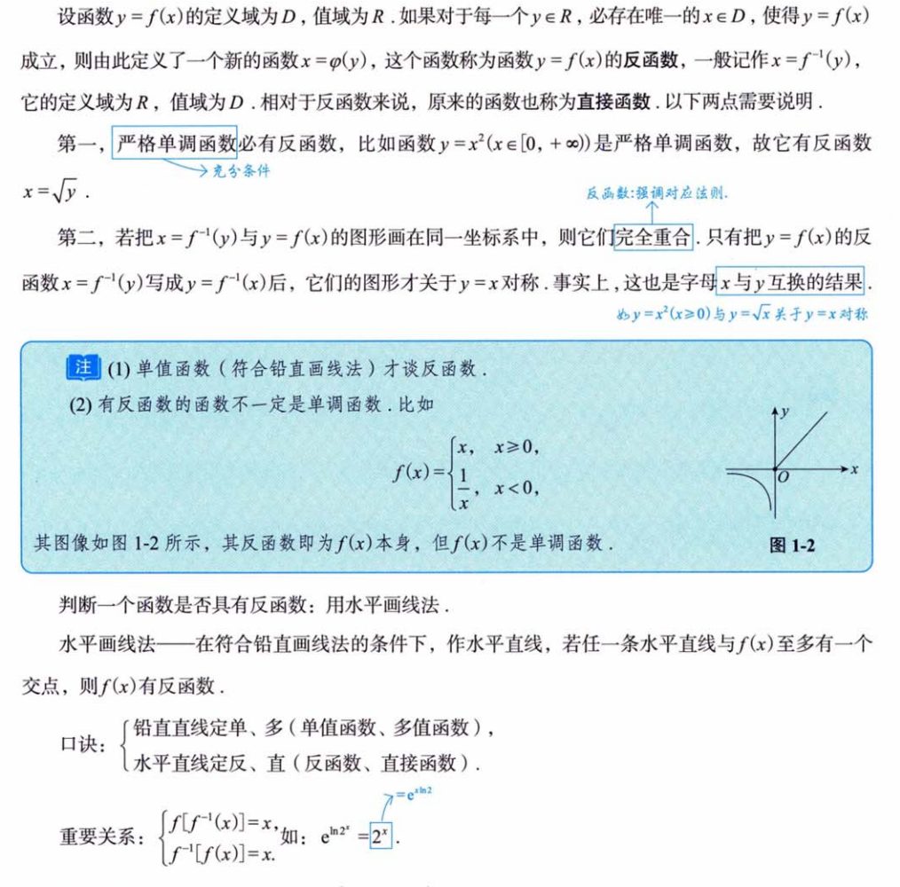 函数极限与连续 01 函数的概念、性质、函数、分段函数