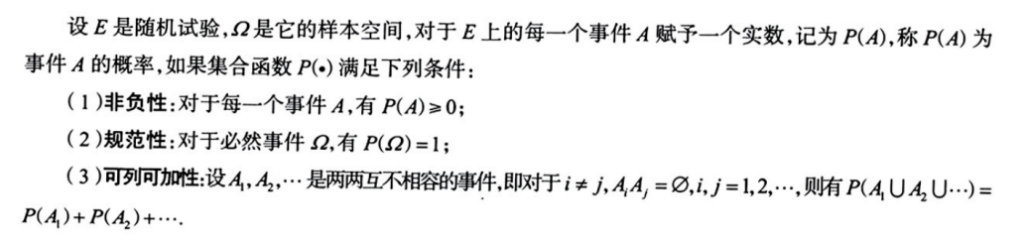 第一章 随机事件和概率 03 概率的公理化定义及性质