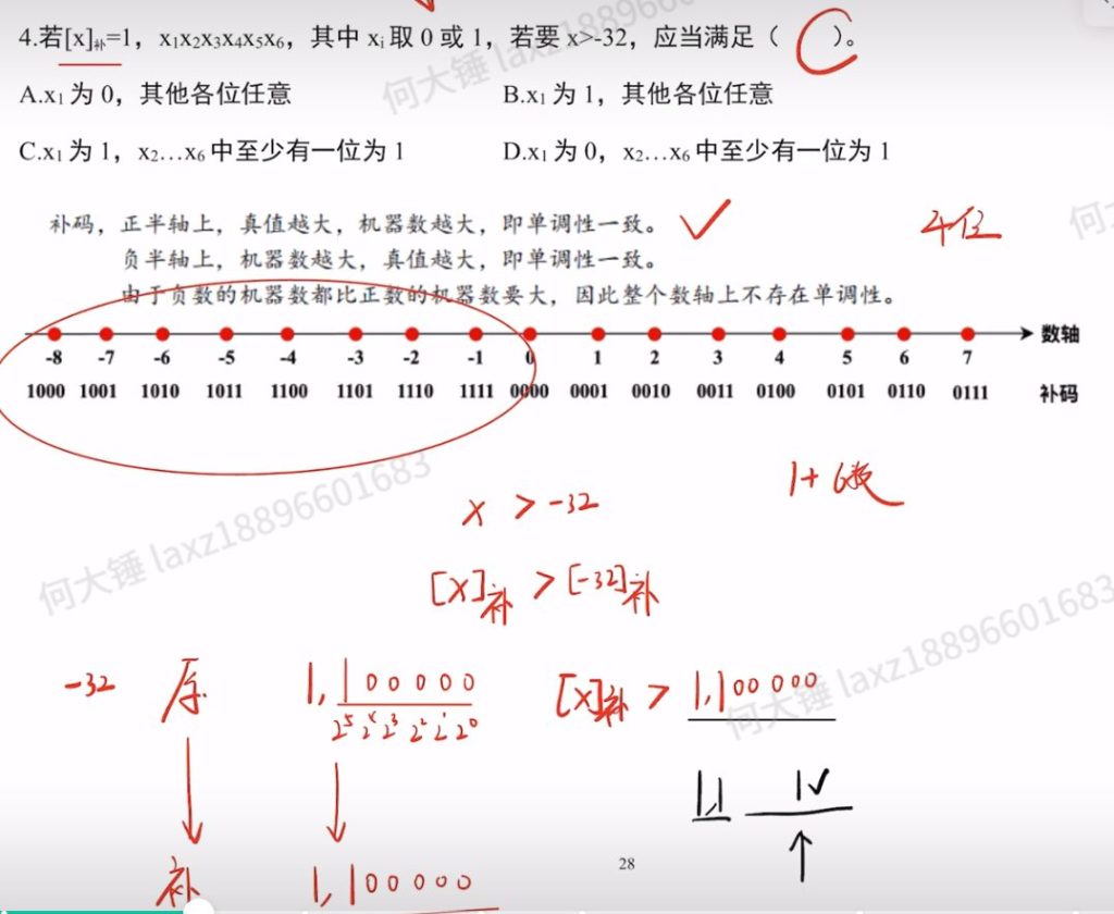 第二章 数据的表示与运算习题（里昂）