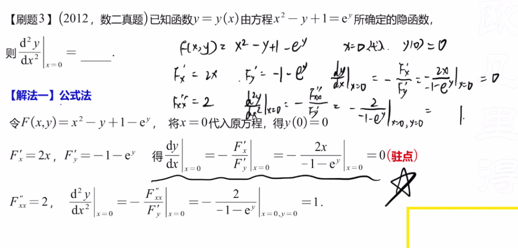 专题5 隐函数求导