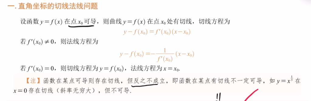 专题8 切线与法线