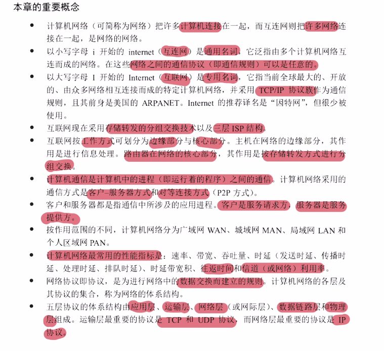 第一章 课本笔记（谢希仁）