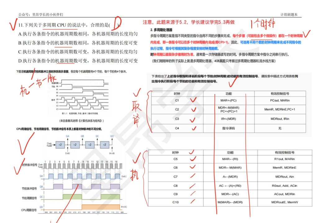中央处理器 （王道习题）
