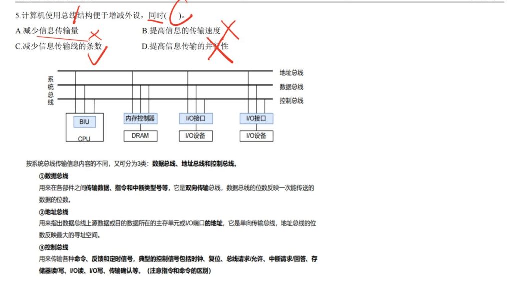 总线 （王道习题）