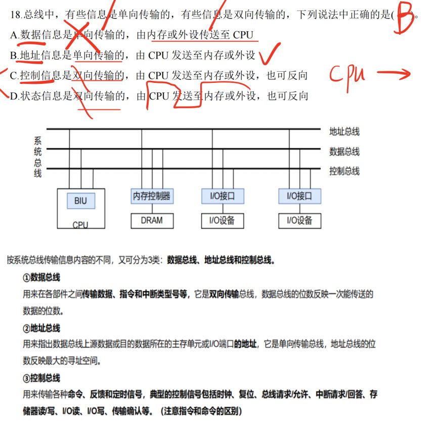 总线 （王道习题）