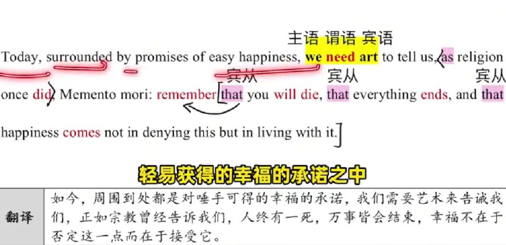 2006年 阅读长难句