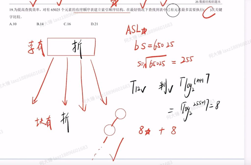 数据结构查找（王道习题）