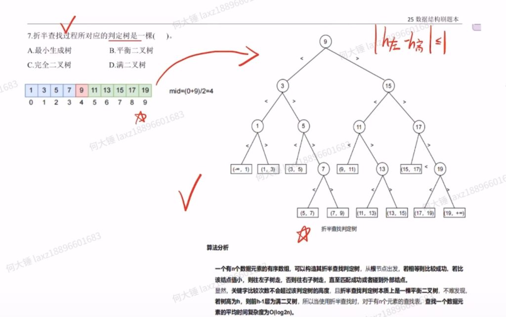 数据结构查找（王道习题）