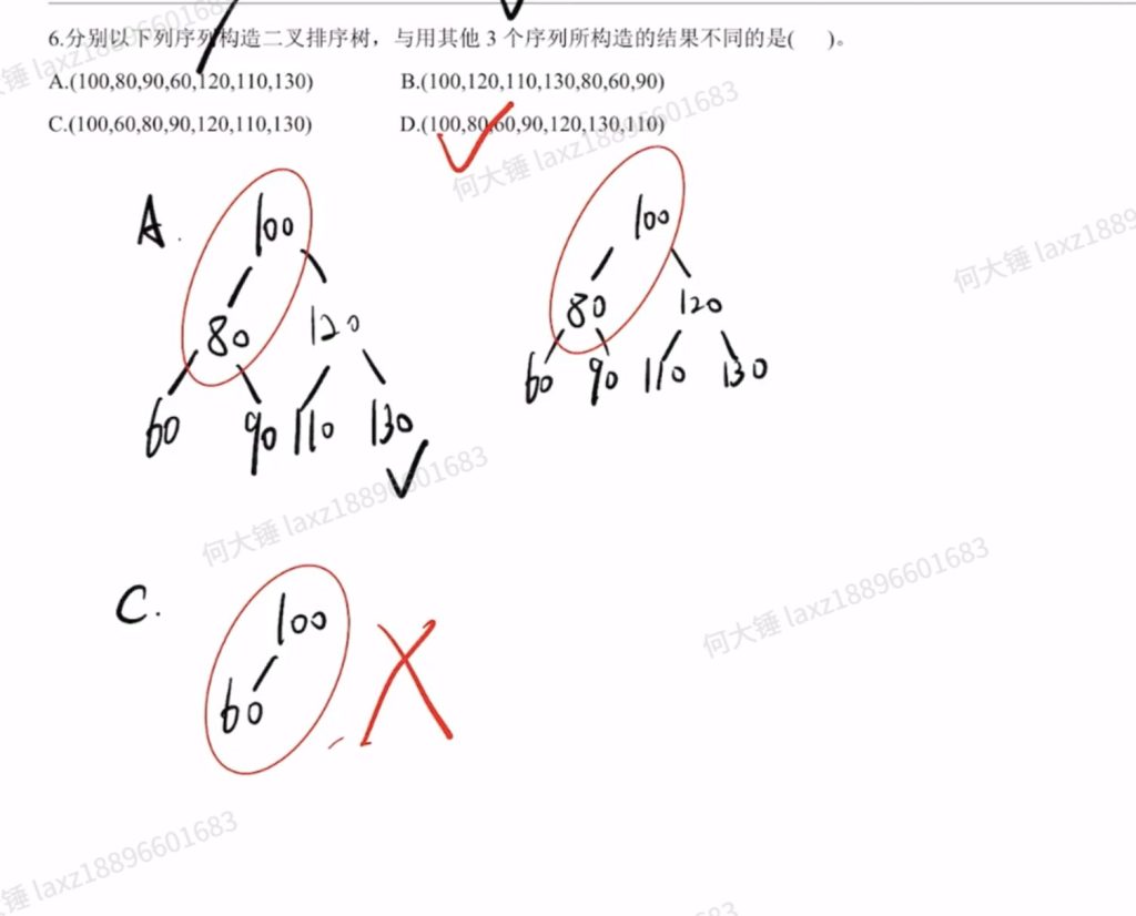 数据结构查找（王道习题）