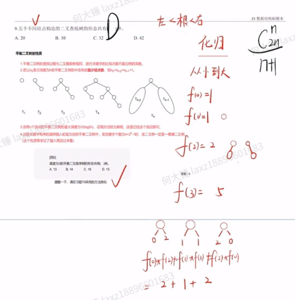 数据结构查找（王道习题）