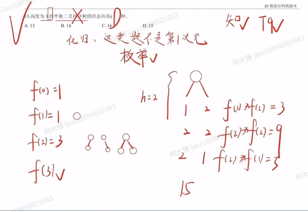 数据结构查找（王道习题）